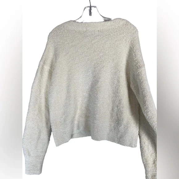Sanctuary From Anthropologie Plush Volume Sleeve Crew Neck Sweater Size L - Picture 4 of 8